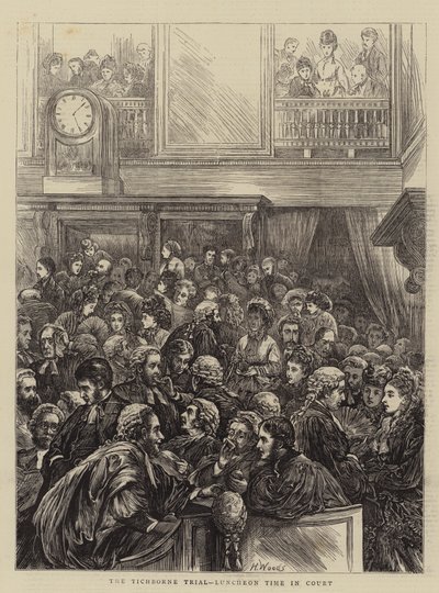 The Tichborne Trial, Luncheon Time in Court by Henry Woods